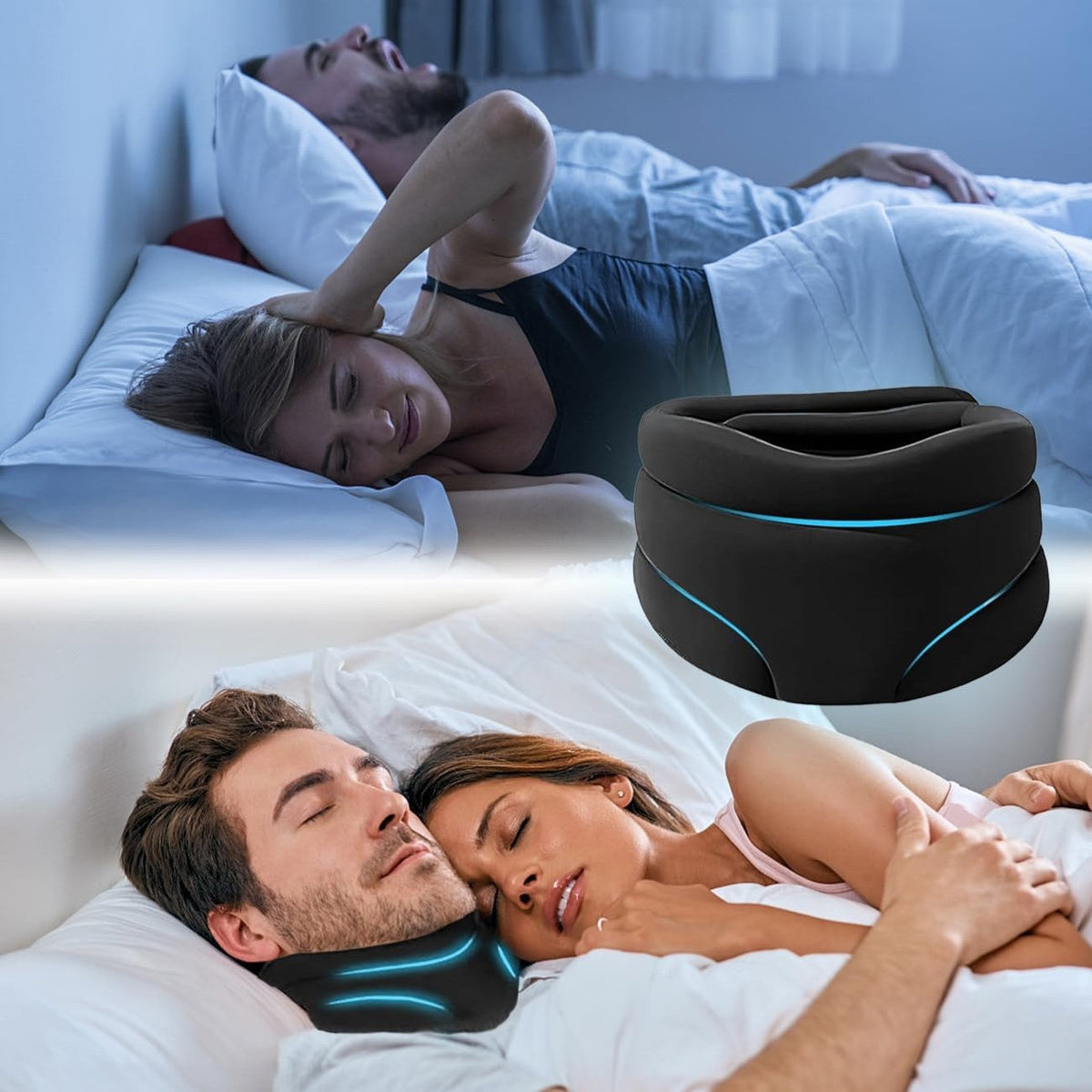 Contoured Side Sleeper Pillow for Neck & Shoulder Support
