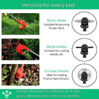 21V Cordless Brush Cutter & Weed Trimmer with 3 Blades