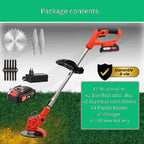 21V Cordless Brush Cutter & Weed Trimmer with 3 Blades