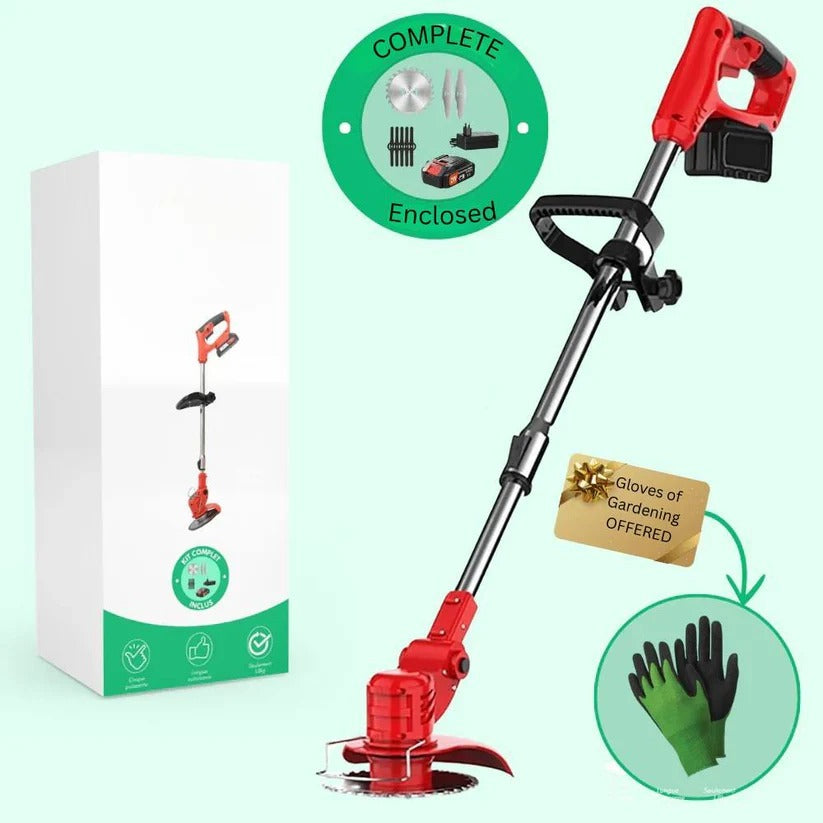 21V Cordless Brush Cutter & Weed Trimmer with 3 Blades