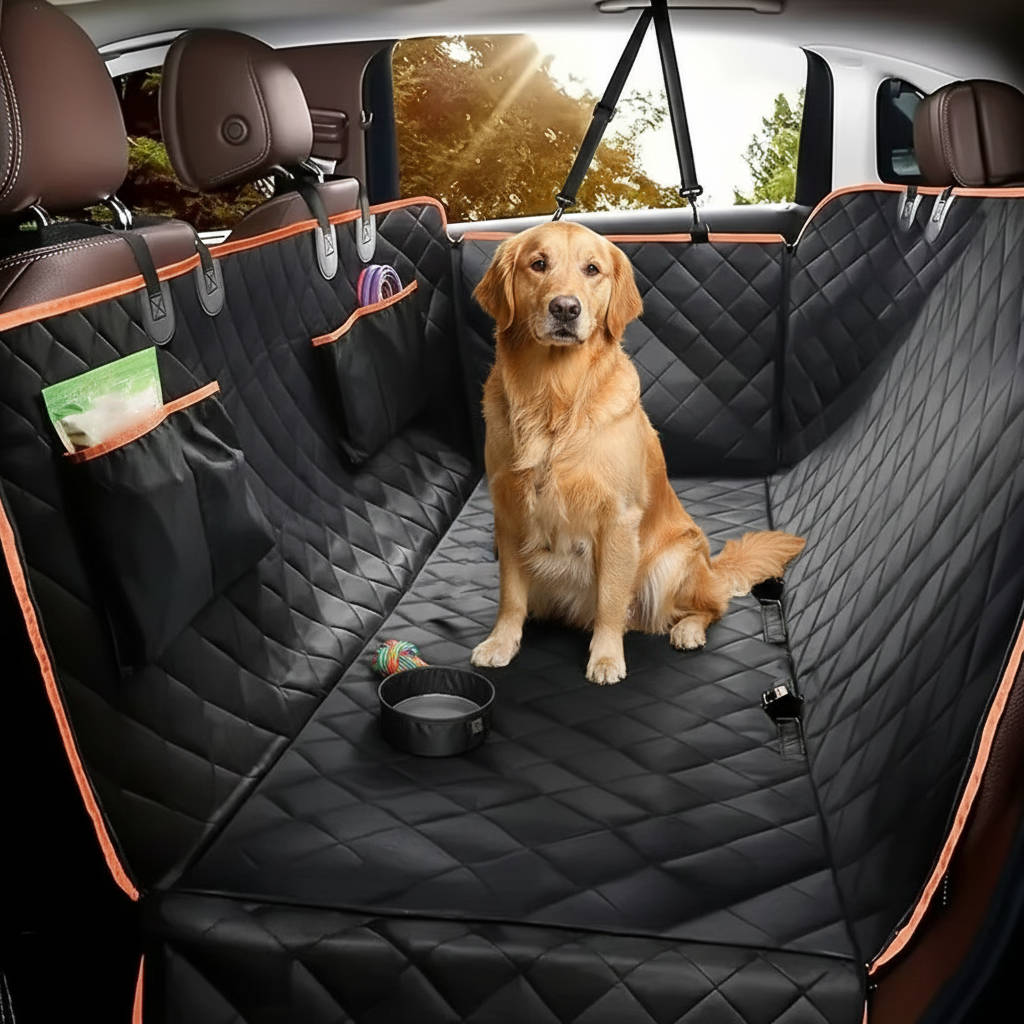 Waterproof Dog Car Seat Cover with Hammock and Side Flaps