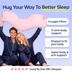 Curved Body Pillow for Side Sleepers, Shredded Memory Foam