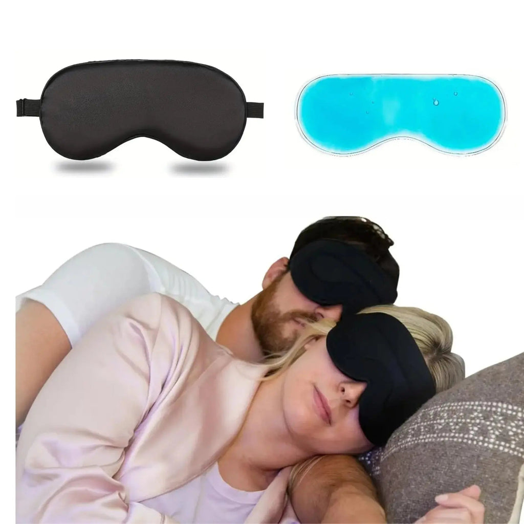 Cooling Gel Sleep Mask with 3D Contoured Eye Cups
