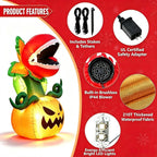 Lighted Halloween Carnivorous Plant Pumpkin Inflatable
