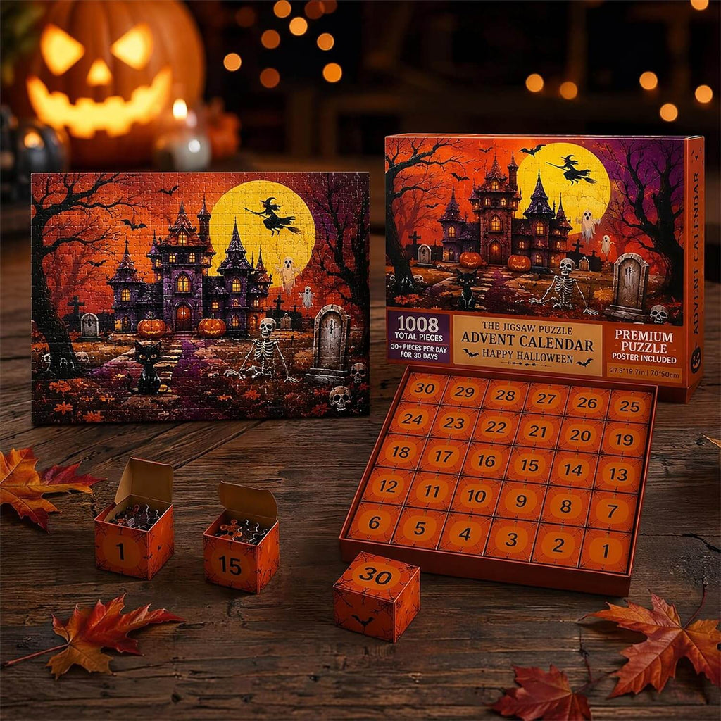 Halloween Countdown Jigsaw Puzzle, 1008 Pieces & 30 Boxes
