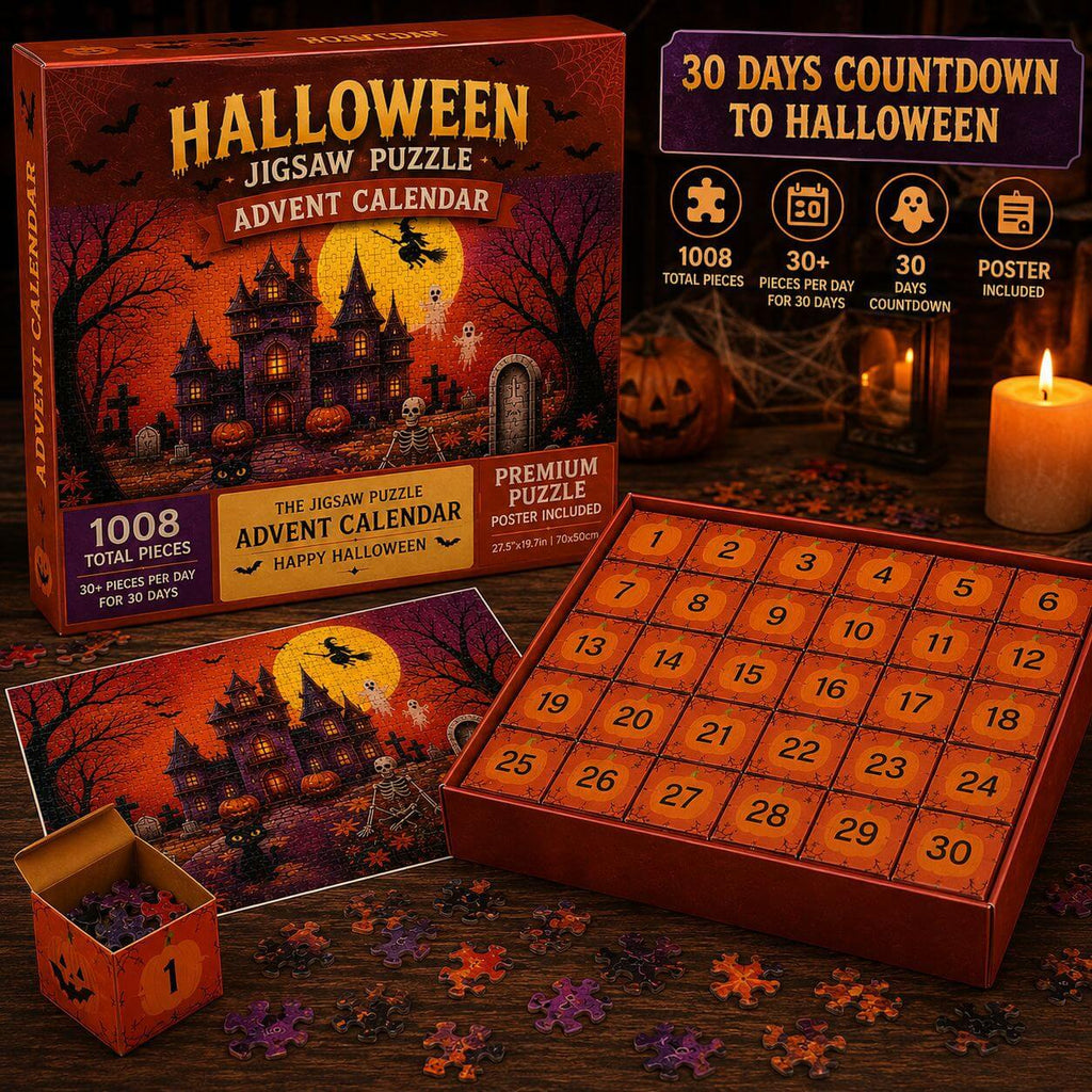 Halloween Countdown Jigsaw Puzzle, 1008 Pieces & 30 Boxes