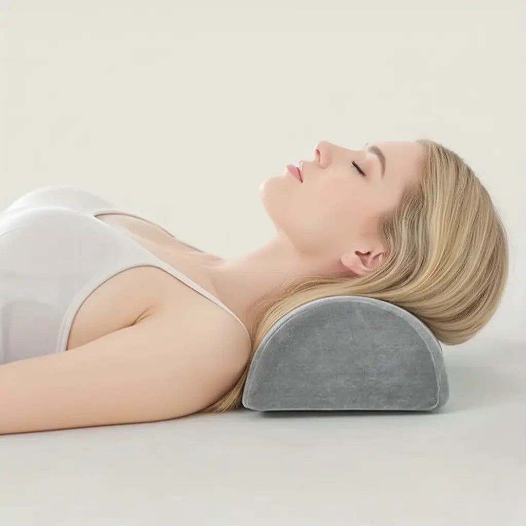 Half Moon Memory Foam Bolster Pillow for Legs & Back