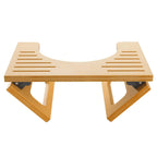 Foldable Bamboo Toilet Foot Stool with Non-Slip Base