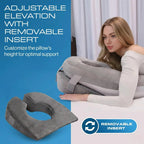 Face-Down Pillow with Shredded Memory Foam and Dual Sides