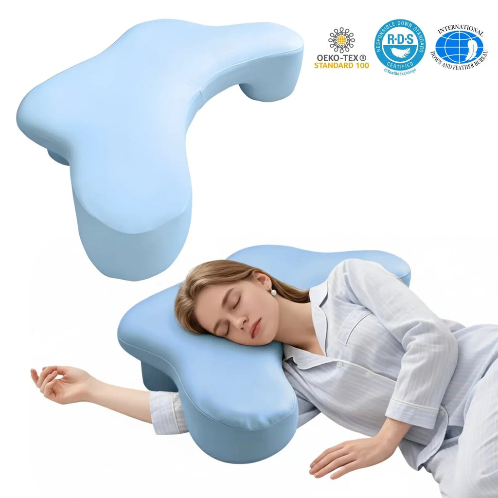Memory Foam Arm Pillow for Side Sleepers with Arm Channels