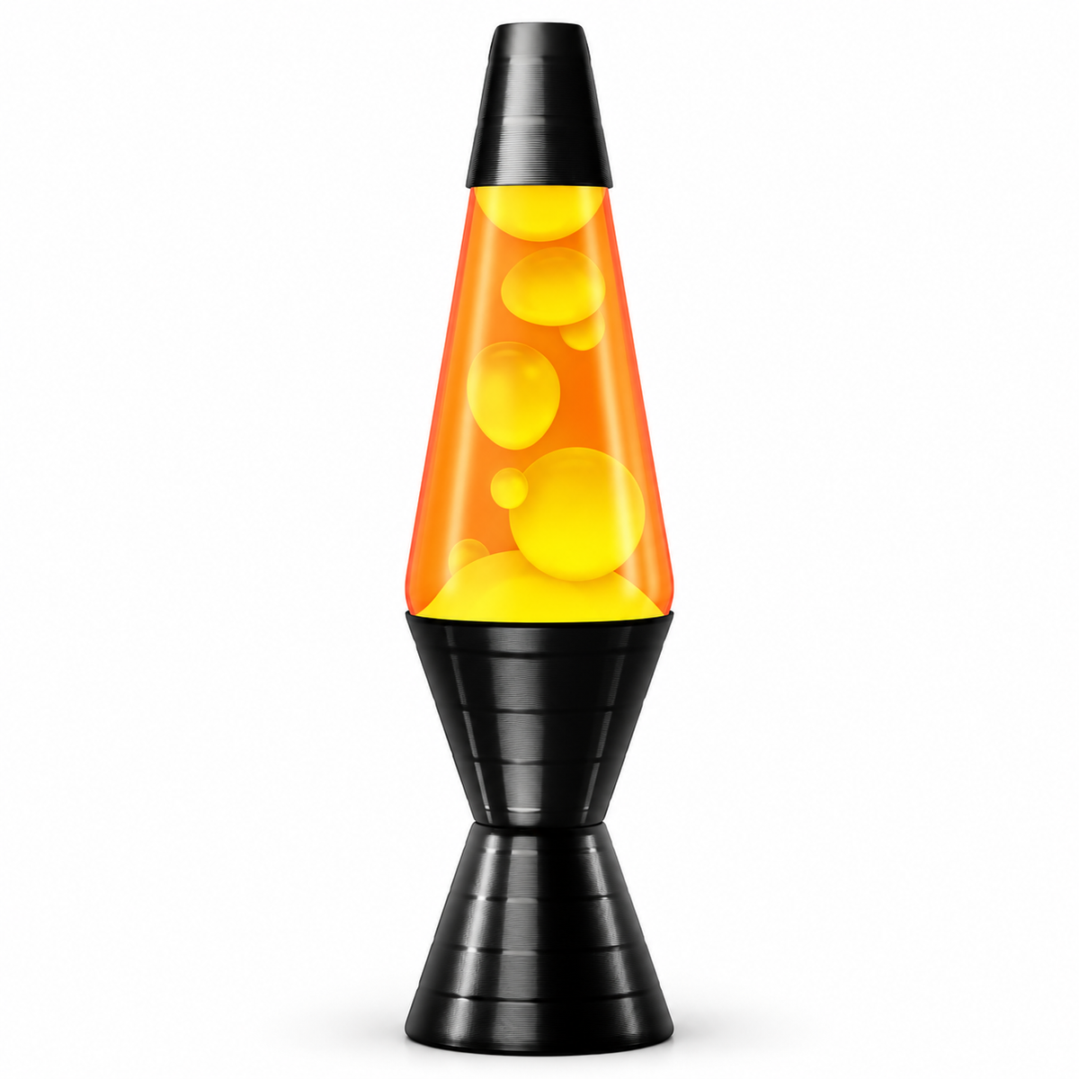 Retro wax motion lava lamp on a white background