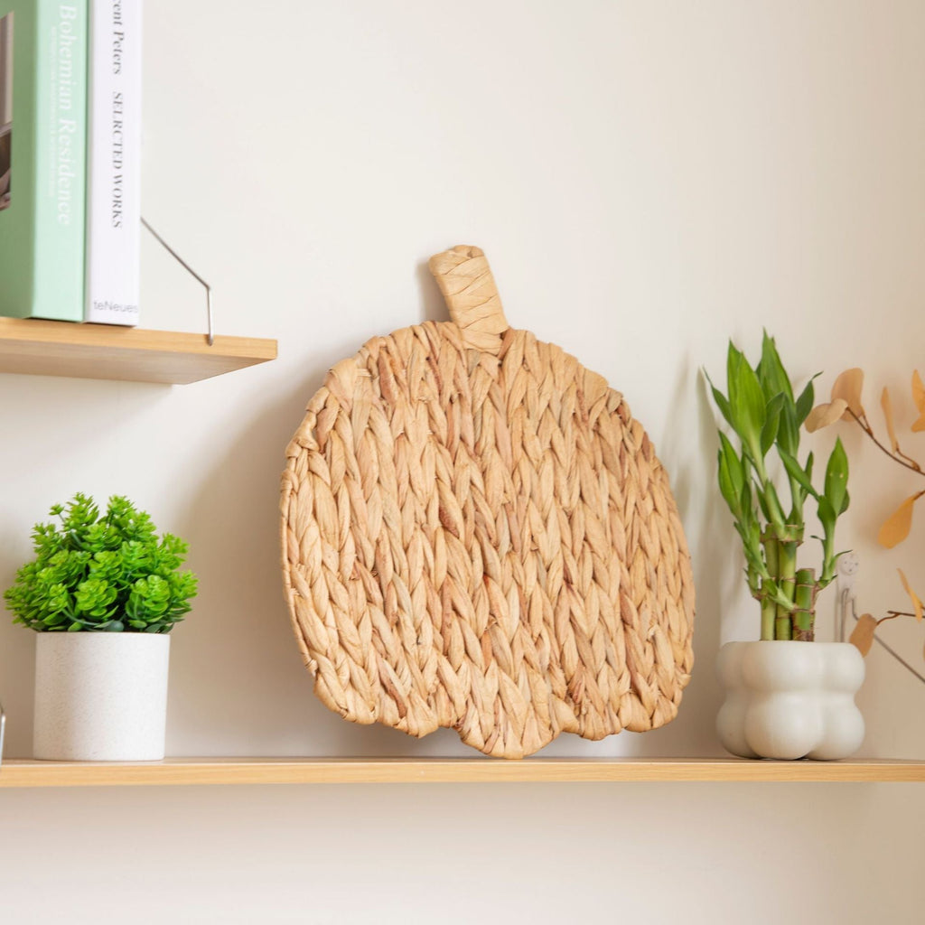 Woven Pumpkin Halloween Wall Art for Fall Entryway