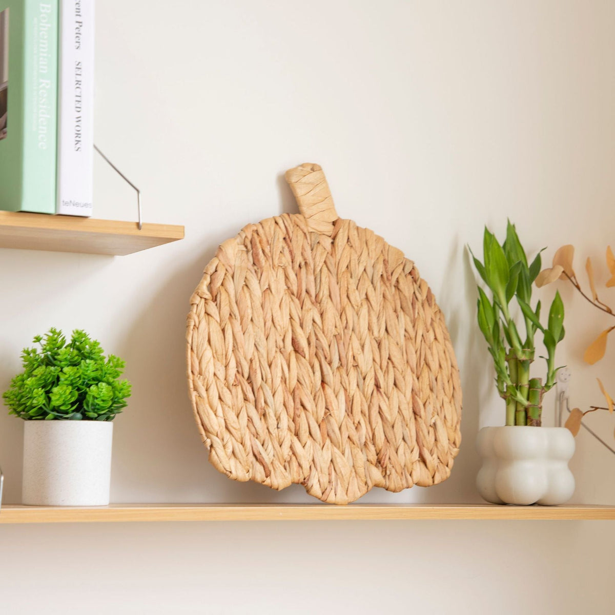 Woven Pumpkin Halloween Wall Art for Fall Entryway