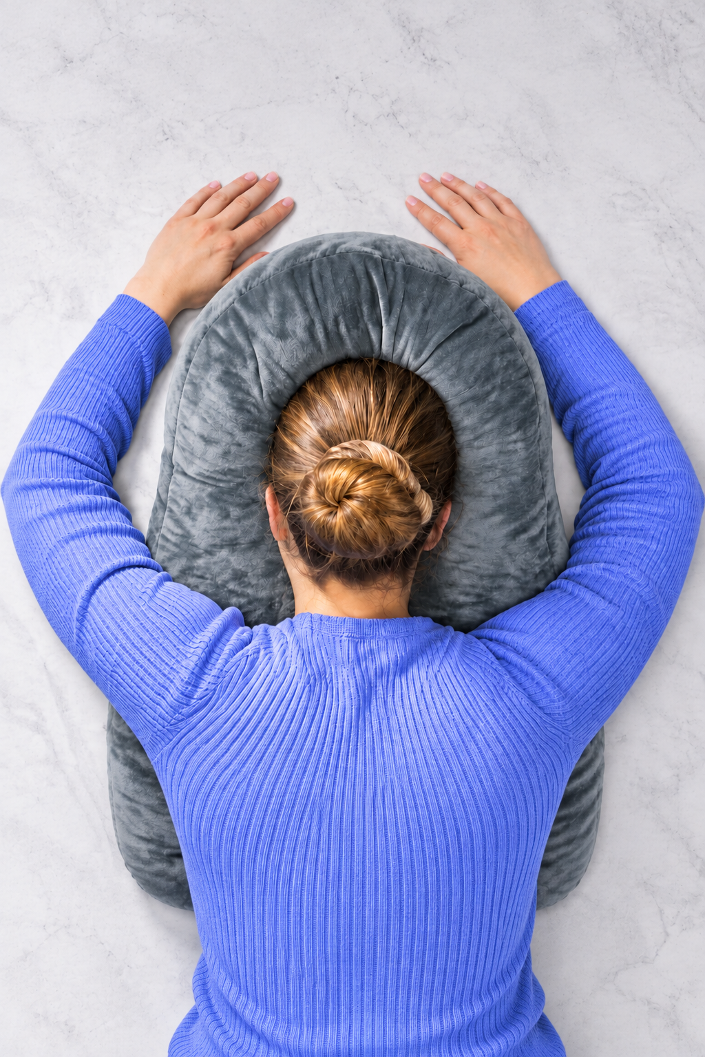 Face-Down Pillow with Shredded Memory Foam and Dual Sides