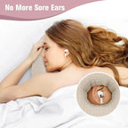 Cotton Ear Hole Pillow for Side Sleepers
