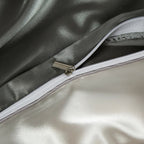 4 Piece Satin-Look Duvet Cover Bedding Set with Sheet