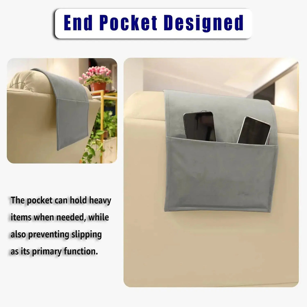 Velvet Non-Slip Headrest Pillow for Recliner & Car