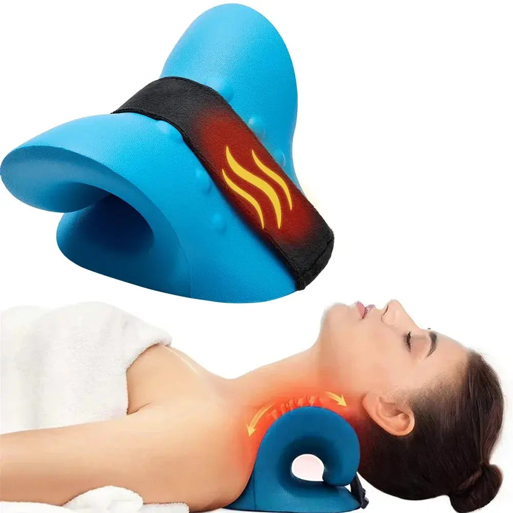 Heated Neck Massage Pillow with Contoured Foam