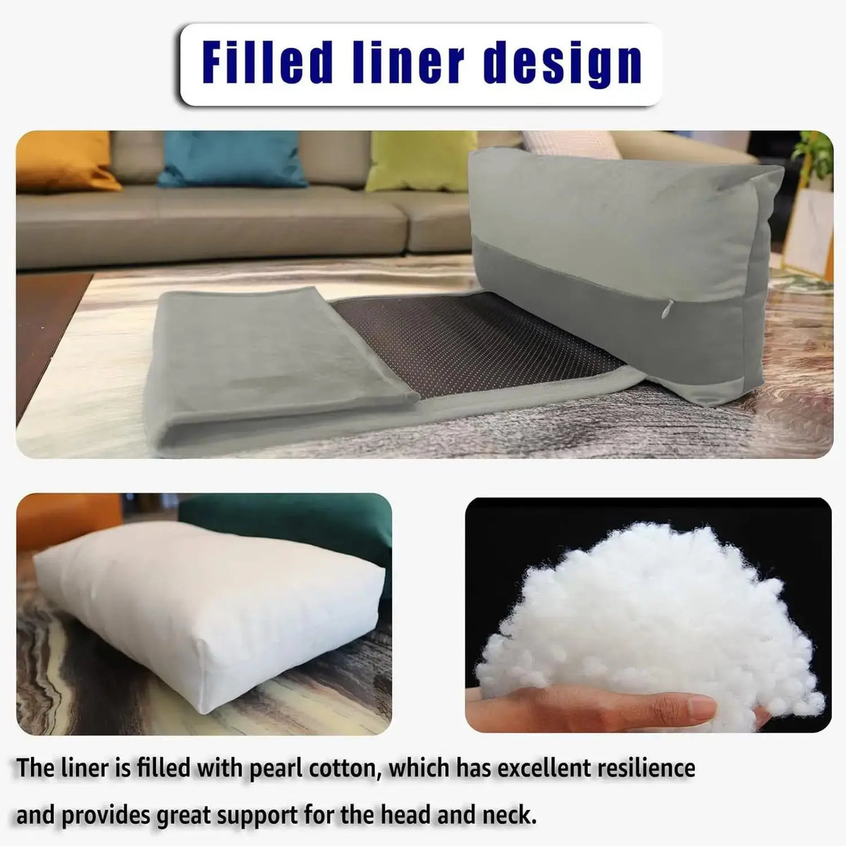 Velvet Non-Slip Headrest Pillow for Recliner & Car