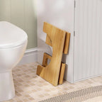 Foldable Bamboo Toilet Foot Stool with Non-Slip Base