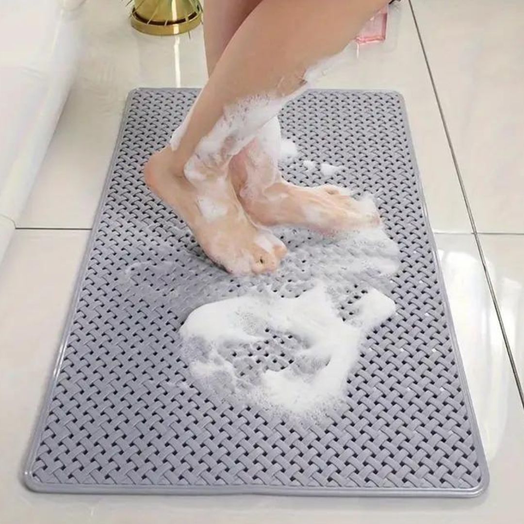 Non-Slip Bathtub Mat with Suction Cups and Drainage