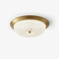 Scandinavian Soleil Ribbed Glass Flush Mount