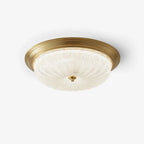Scandinavian Soleil Ribbed Glass Flush Mount