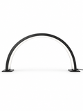 Crescent arch LED desk lamp on white background