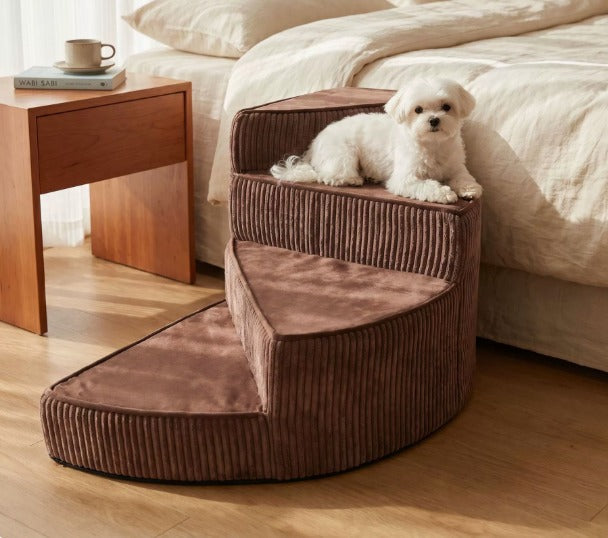 Foam Dog Stairs for Bed & Couch, Washable Non-Slip Cover