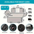 Waterproof Dog Car Seat Cover with Hammock and Side Flaps