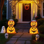 Collapsible Lighted Halloween Pumpkin for Porch & Yard