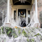 Giant Halloween Spider Web, 200 Sq Ft with 9 Fake Spiders