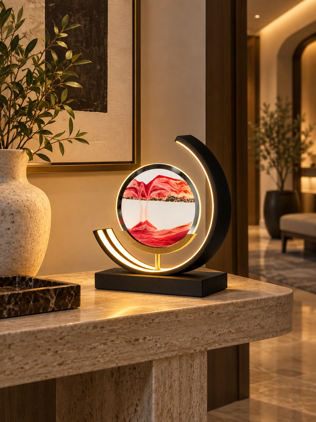 Sandlight Quicksand LED table lamp in entry hall