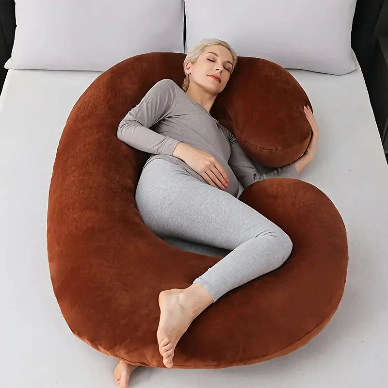 C-Shaped Pregnancy Body Pillow for Side Sleepers