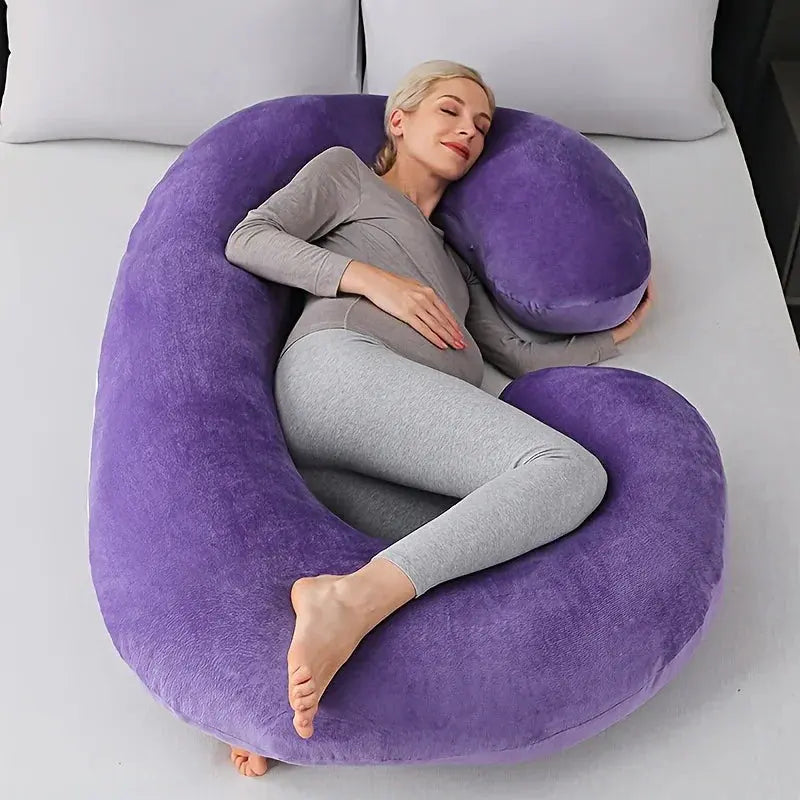 C-Shaped Pregnancy Body Pillow for Side Sleepers