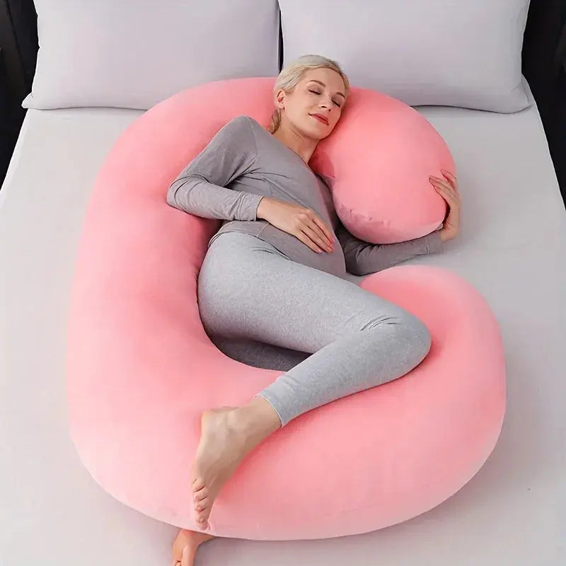 C-Shaped Pregnancy Body Pillow for Side Sleepers