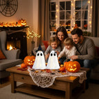 2 Piece Halloween Ghost Figurines for Shelf & Mantel