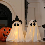 2 Piece Halloween Ghost Figurines for Shelf & Mantel