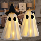 2 Piece Halloween Ghost Figurines for Shelf & Mantel