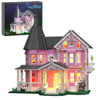 Halloween Building Block Set 1349 Piece, Block Building Set with LED Lights, Light Up Building Block Toy for Display