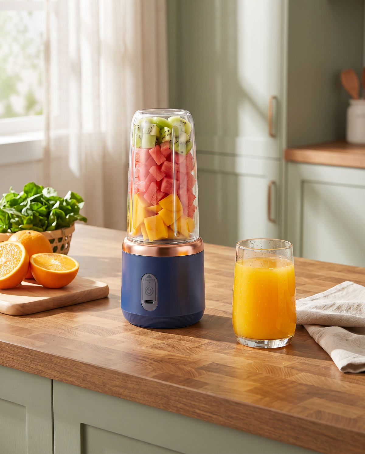 Timeless Rechargeable Portable Juicer in use