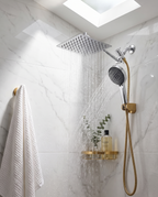 Glossy Adjustable Matte Handheld Shower Head Combo in use