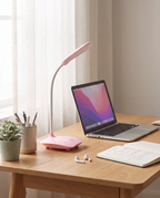 Feature-Rich LED Touch Modern Table Lamp in use