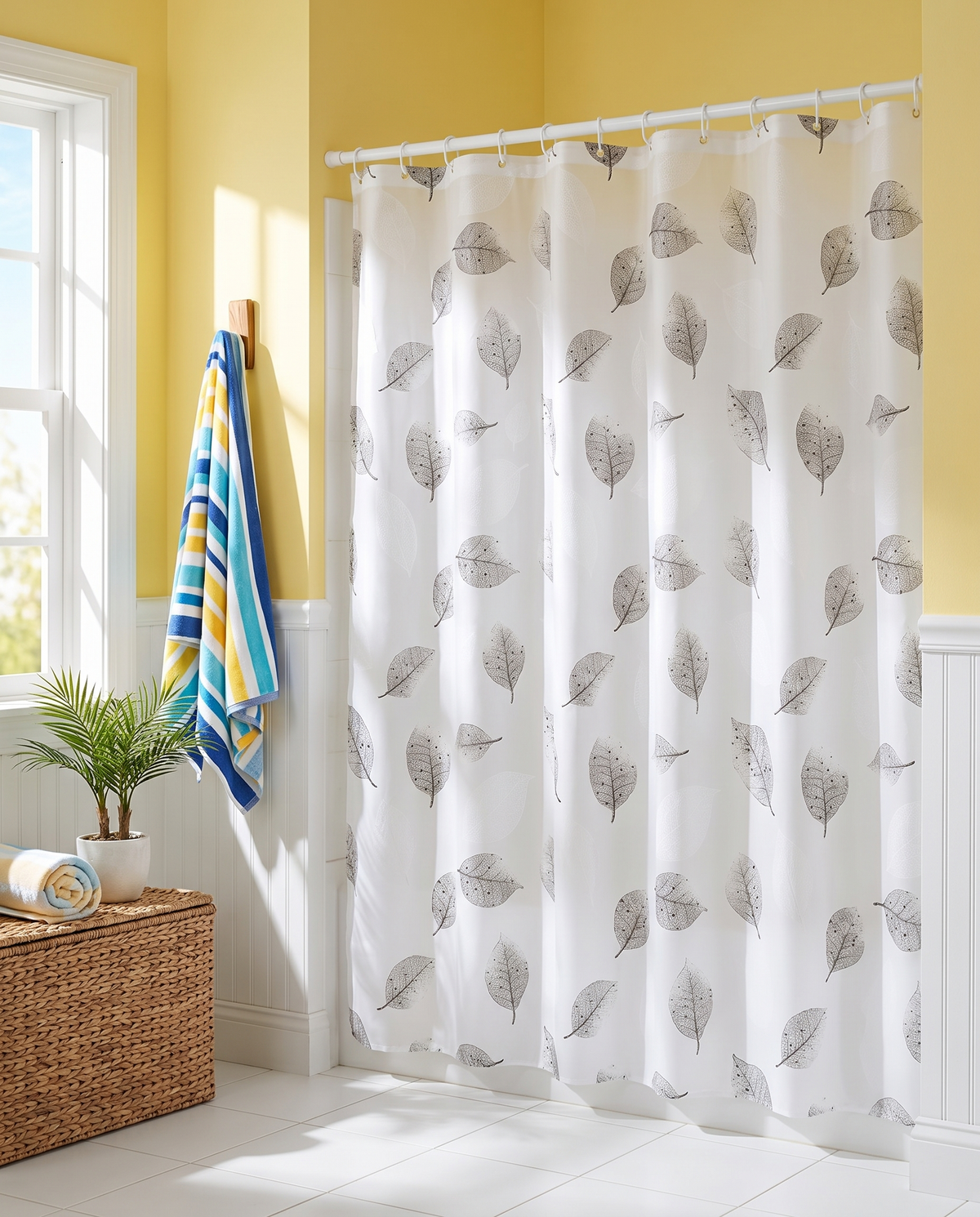 Intelligent Shower Curtain in use
