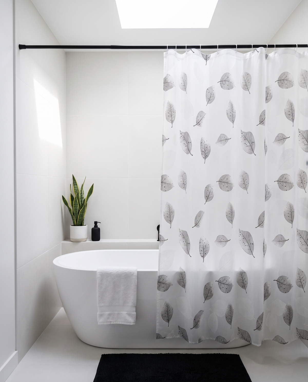 Intelligent Shower Curtain in use