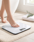 Fast-Acting LED Digital Bathroom Scale in use