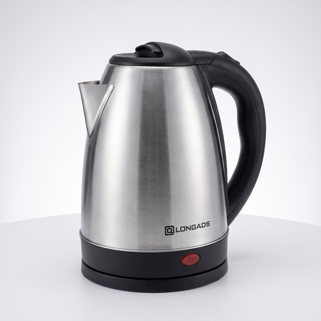 Minimalist Stainless Steel Electric Kettle product shot on white background