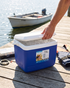 Low-Profile Insulated Portable Cooler in use