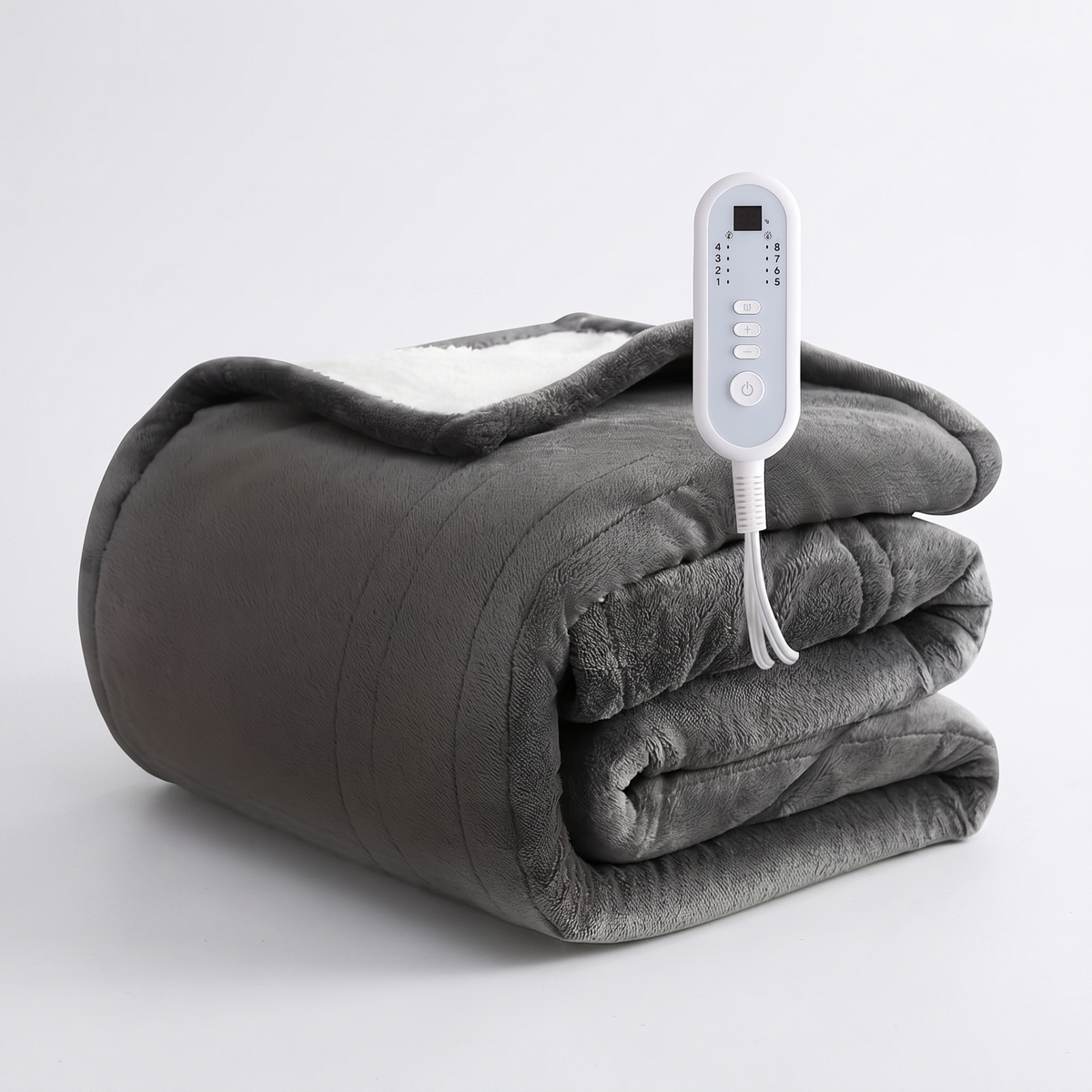 Practical Electric Heated Blanket - white background studio product shot