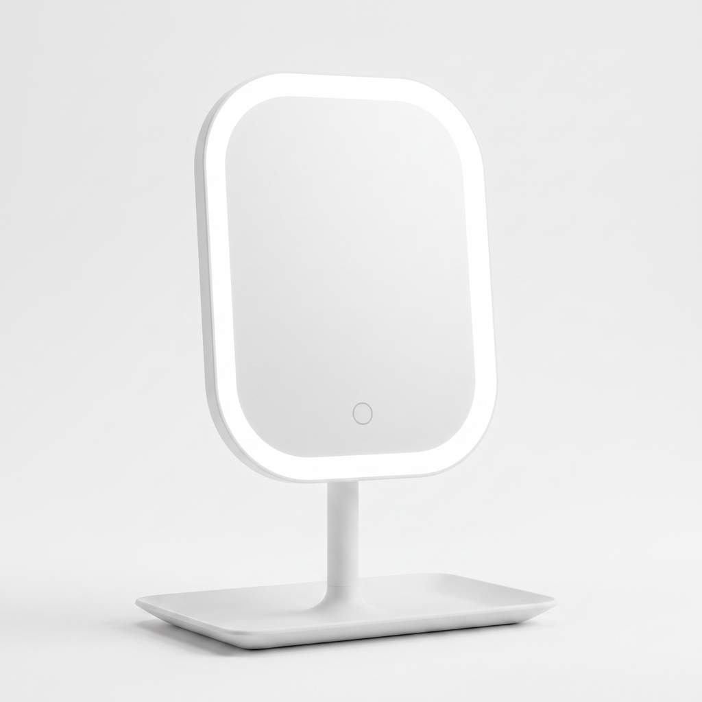 Deluxe-Edition Rechargeable LED Vanity Mirror - white background studio product shot